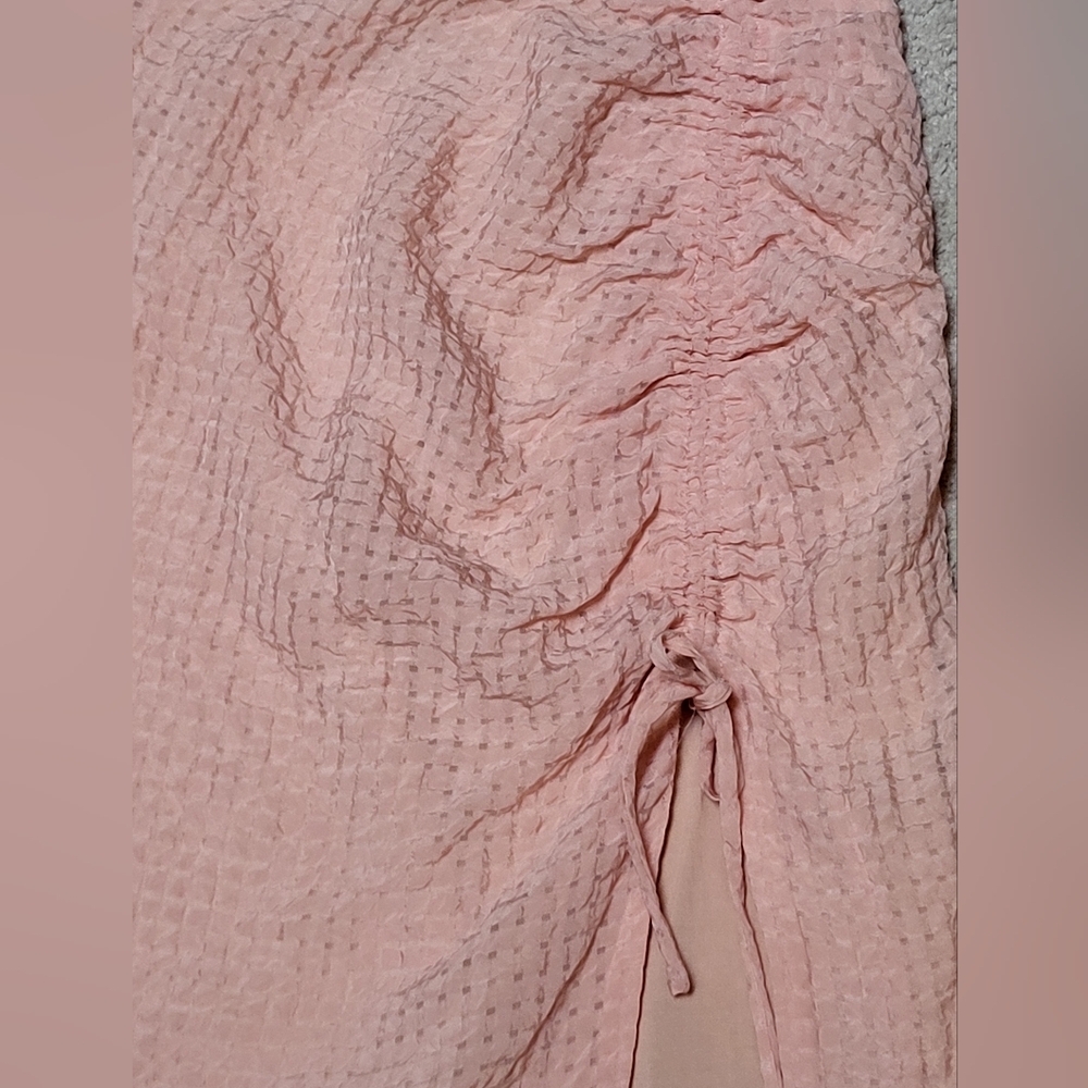 MAJORELLE Blush Gingham Nikita Midi Skirt with Matching Bandeau Top - Size XS - Picture 6 of 9